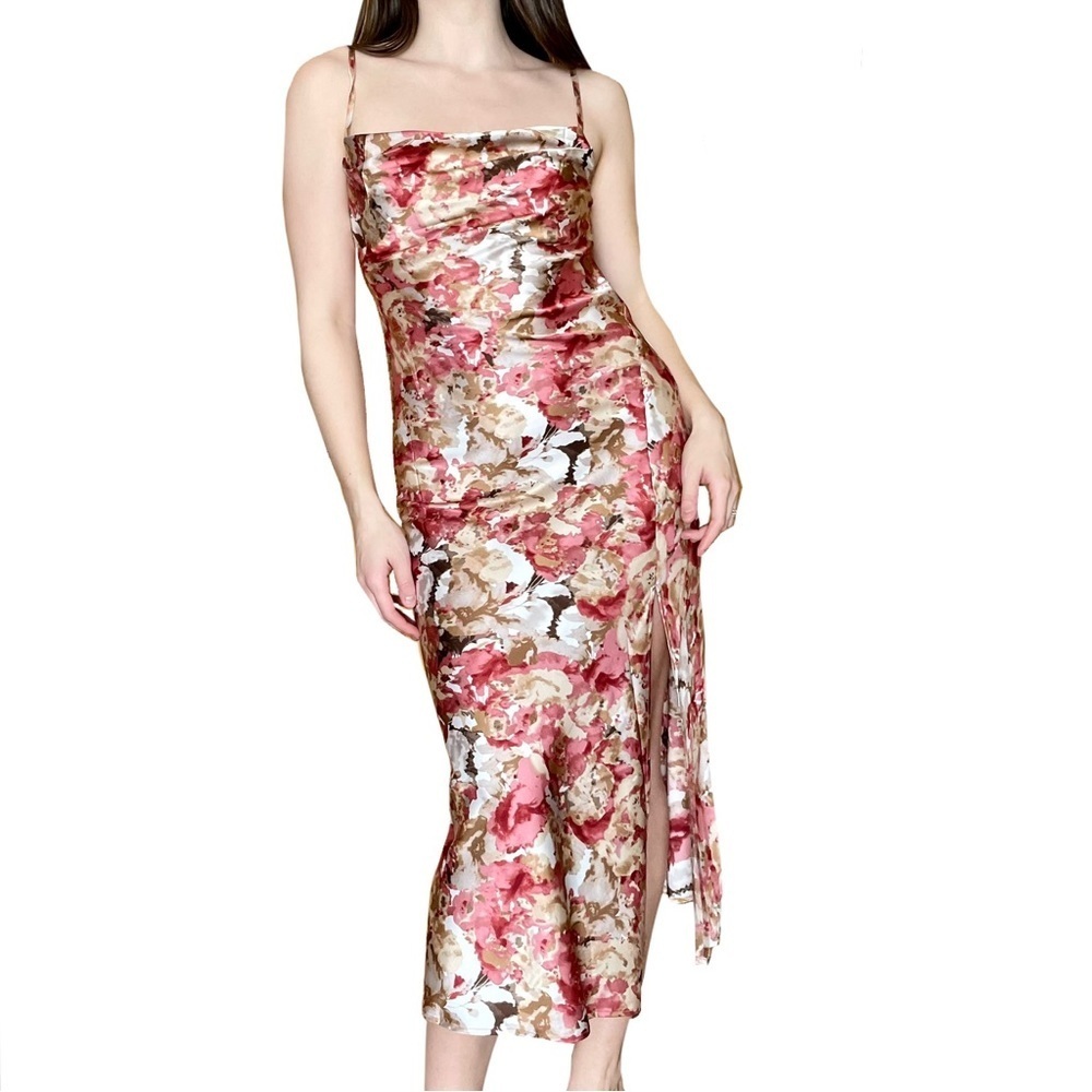 Floral Pink Midi Dress